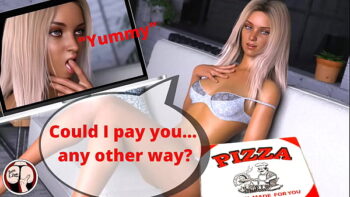 Chica joven ninfómana le paga al repartidor de pizzas con su cuerpo